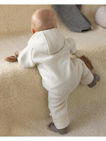Disana Special edition: overall met rits van gekookte wol - wit