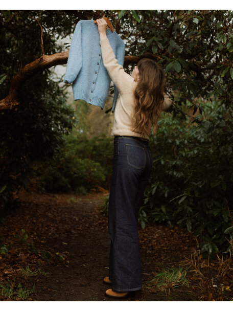 Unaduna Vest brushed wool - nila