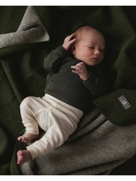 Unaduna Babylegging pointelle wol/zijde - munkki