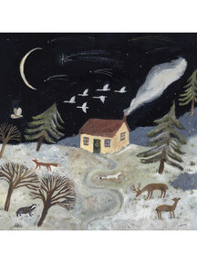 Gemma Koomen Gevouwen kaart - a night in winter