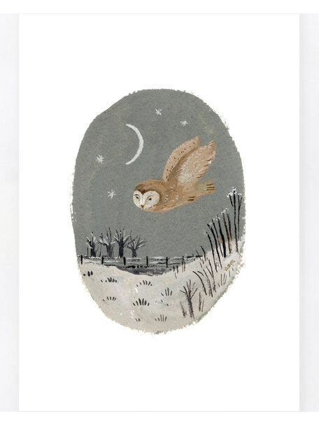 Gemma Koomen Gevouwen kaart - owl at twilight