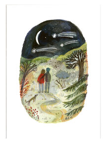 Gemma Koomen Gevouwen kaart - night walk
