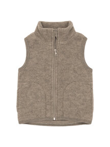 Engel Natur Bodywarmer van wol-fleece - walnut