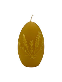 De Muisjes Bijenwas kaars ei - lavendel