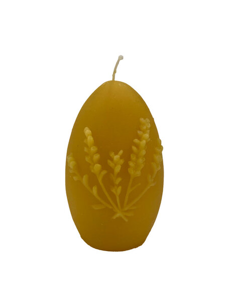 De Muisjes Bijenwas kaars ei - lavendel