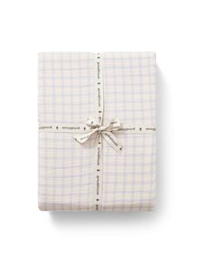 Garbo & Friends Hydrofiel eenpersoons hoeslaken - gingham sky blue