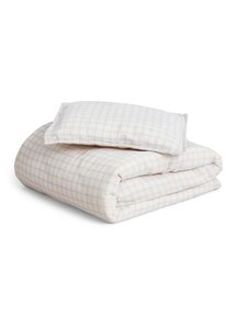 Garbo & Friends Hydrofiel ledikant bed set - gingham sky blue