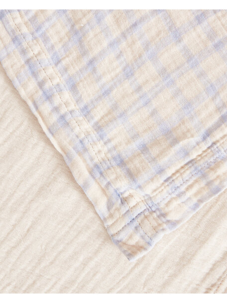 Garbo & Friends Hydrofiel ledikant bed set - gingham sky blue