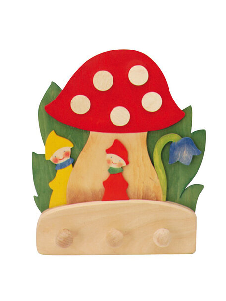 Ostheimer Kinderkapstok - paddenstoel met dwergen