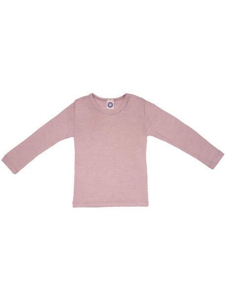 Cosilana Kindershirt van wol/zijde - rose mottled