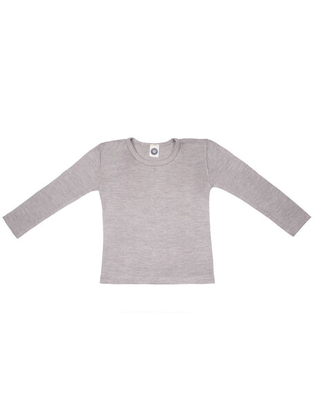 Cosilana Kindershirt van wol/zijde - grey mottled