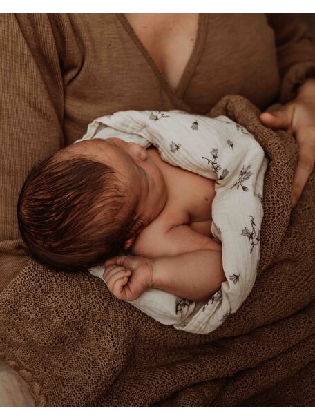 Disana Baby deken van wol - karamel  (exclusief bij Ziloen)