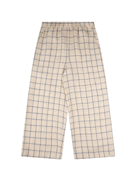 Matona Dames culotte van linnen - blue net