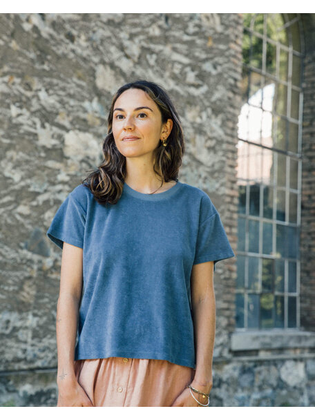 Matona Dames top terry - dusk blue