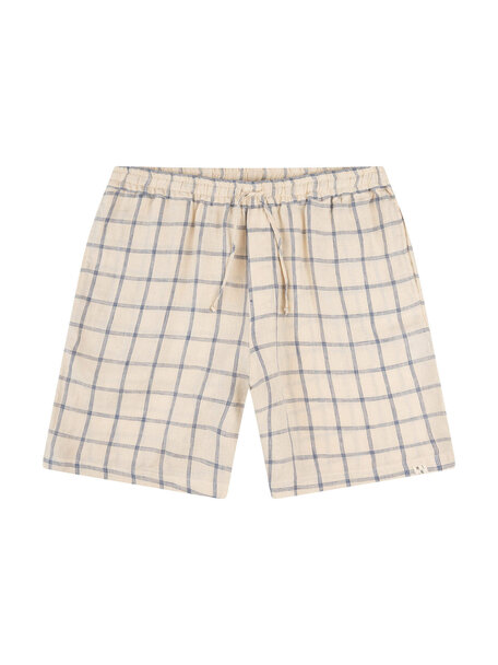 Matona Heren korte broek van linnen - blue net