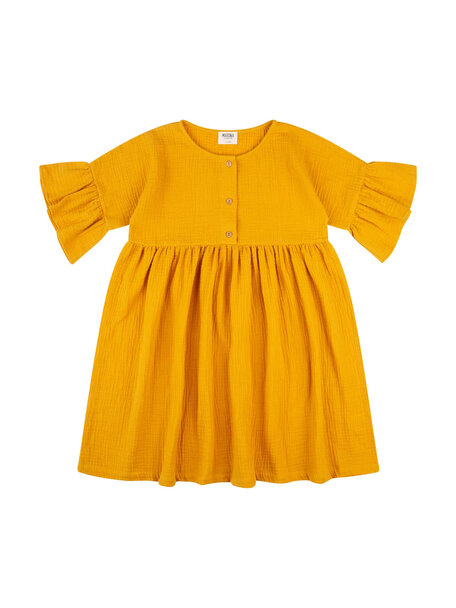 Matona Kinder jurk volant - marigold