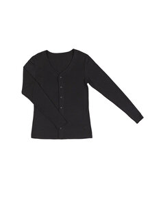 Joha Dames vest wol/zijde - zwart