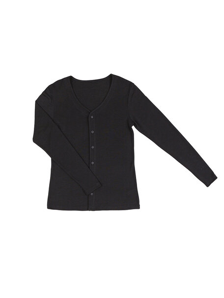 Joha Dames vest wol/zijde - zwart