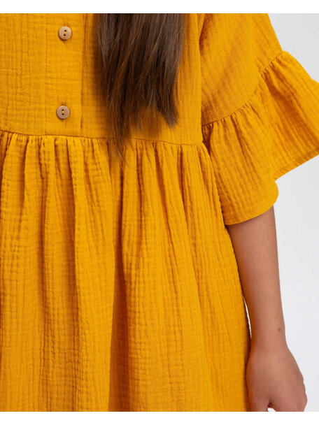 Matona Kinder jurk volant - marigold