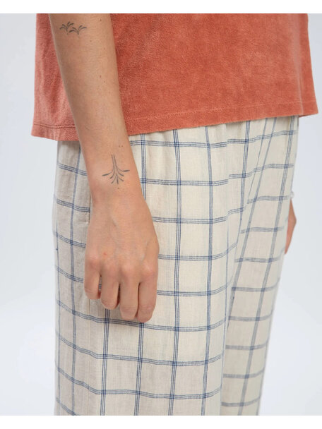 Matona Dames culotte van linnen - blue net