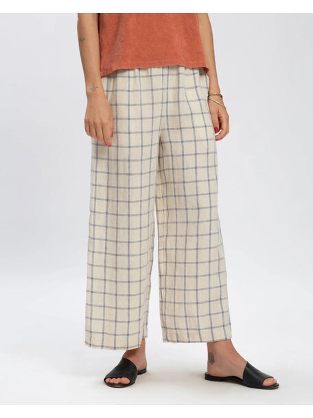 Matona Dames culotte van linnen - blue net