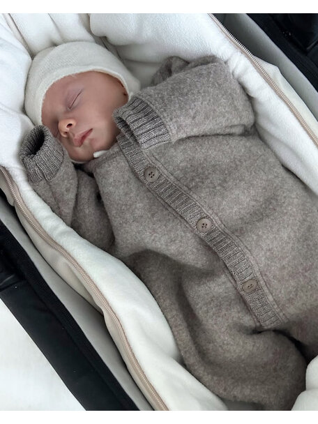 Joha Overall van wolfleece - sesam
