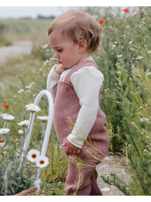 Disana Gebreide wollen salopette - oud roze