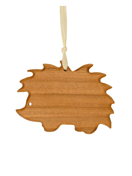 Handmade Hanger van kersenhout - egel