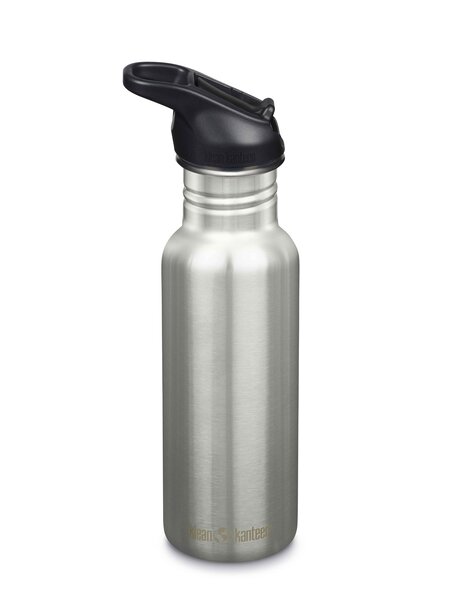 Klean Kanteen Drinkfles Classic 532 ml met flipsportdop - brushed stainless