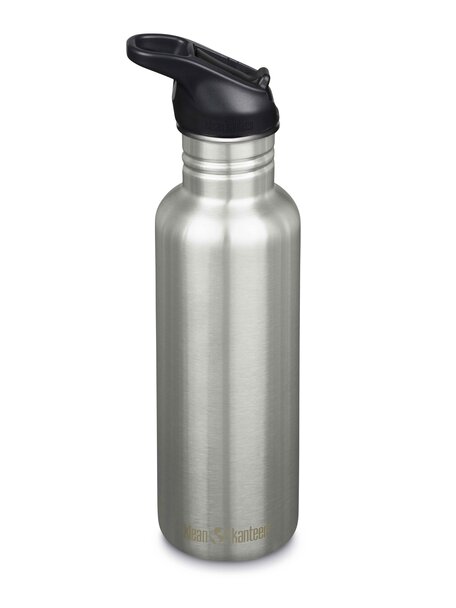 Klean Kanteen Drinkfles Classic 800 ml met flipsportdop - brushed stainless