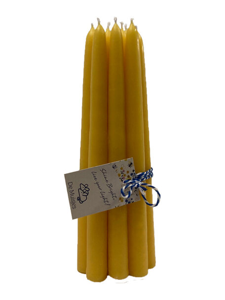 De Muisjes Bijenwas kaarsjes 12 stuks - 16 cm