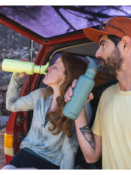 Klean Kanteen Drinkfles Classic 800 ml met flipsportdop - peach parfait