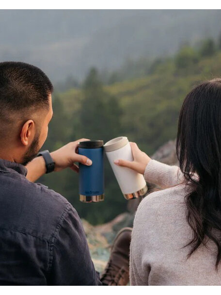 Klean Kanteen TKWide thermosfles met koffiedop 355 ml - geel