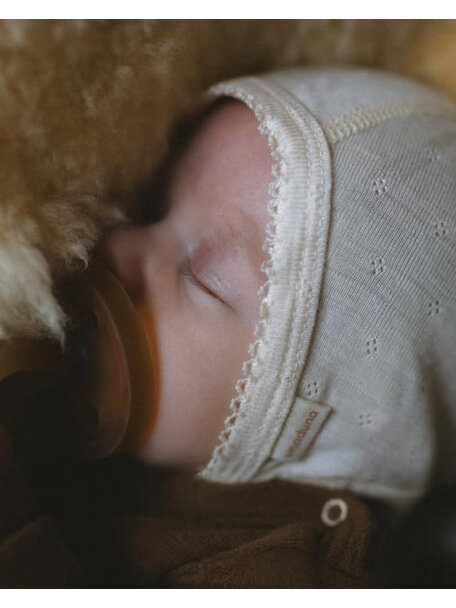 Unaduna Mutsje pointelle wol/zijde - munkki