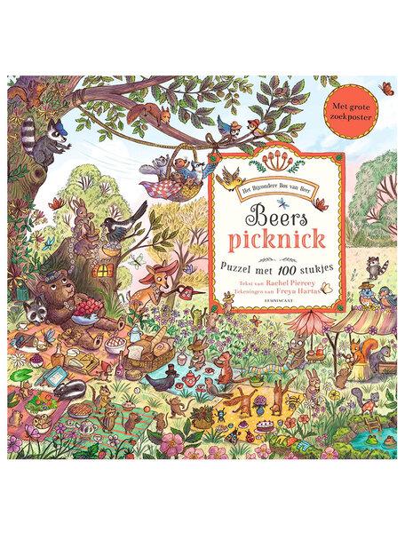 Lemniscaat Beers picknick puzzel (100 stukjes)