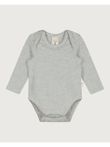 Gray Label Baby romper lange mouw - grey melange/cream