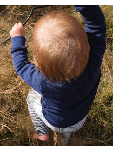 Engel Natur Baby shirtje wol/zijde - blauw