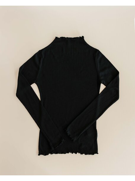 Unaduna Kate longsleeve met turtle neck - zwart
