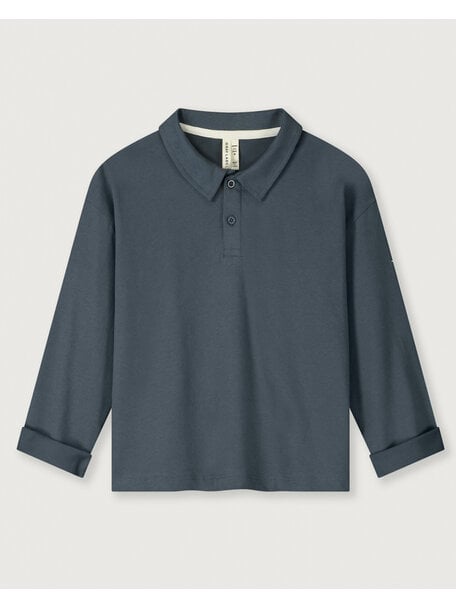 Gray Label Poloshirt longsleeve - blue grey