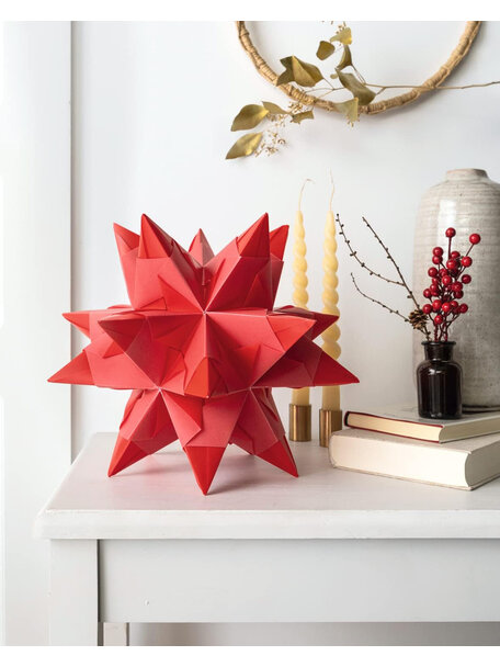 Arts & Crafts Bascetta ster vouwpapier groot - rood