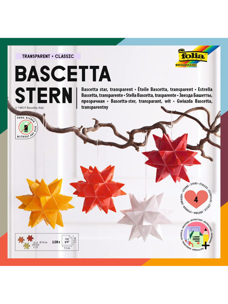 Arts & Crafts Bascetta ster vouwpapier - 4 kleuren