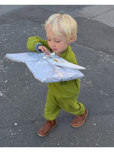 Cosilana Tweedelig kinderpak van wol - groen