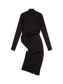 Matona Ribbed dress - onyx