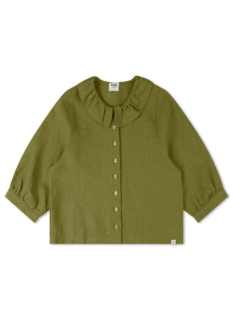 Matona Blouse met kraag - cardamon
