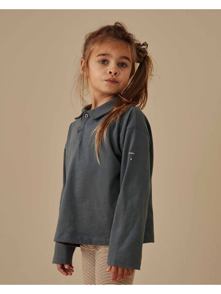 Gray Label Poloshirt longsleeve - blue grey