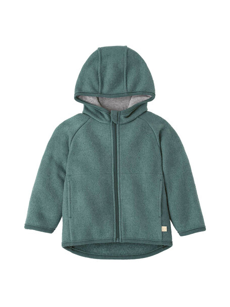 Disana Jas van gekookte wol met rits - eucalyptus