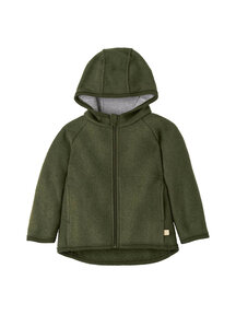 Disana Jas van gekookte wol met rits - olive