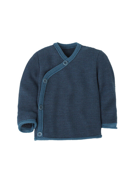 Disana Wikkelvestje van merino wol - dove blue/indigo