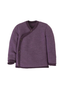 Disana Wikkelvestje van merino wol - aubergine/flieder