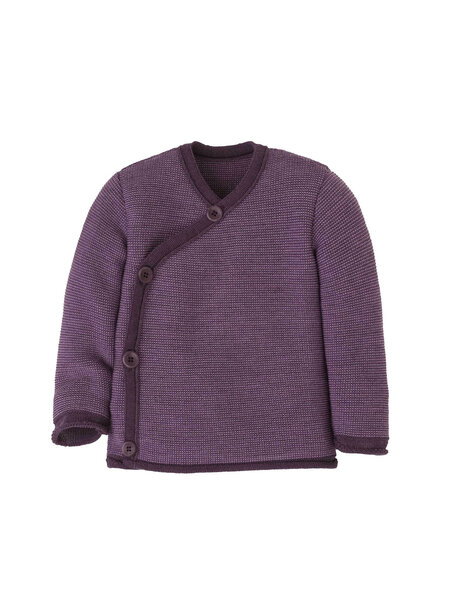 Disana Wikkelvestje van merino wol - aubergine/flieder